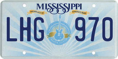 MS license plate LHG970