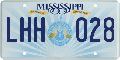 MS license plate LHH028