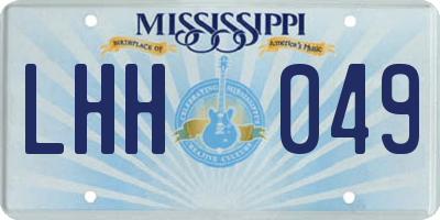 MS license plate LHH049