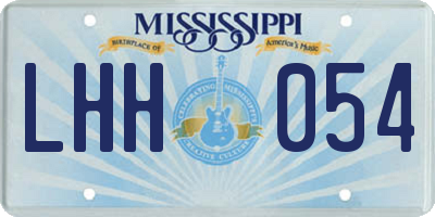 MS license plate LHH054
