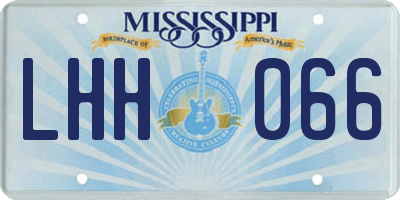 MS license plate LHH066