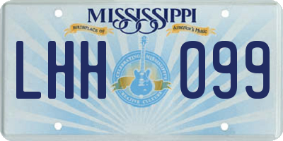 MS license plate LHH099
