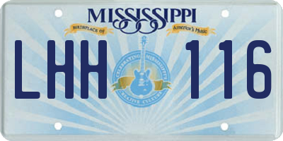 MS license plate LHH116