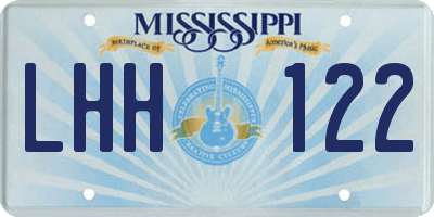 MS license plate LHH122