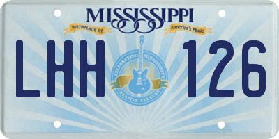 MS license plate LHH126