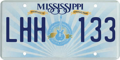 MS license plate LHH133