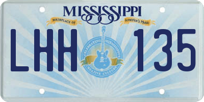 MS license plate LHH135