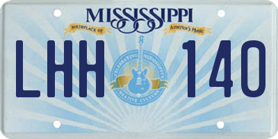 MS license plate LHH140
