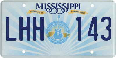 MS license plate LHH143