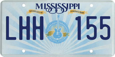 MS license plate LHH155