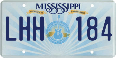 MS license plate LHH184
