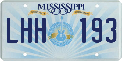 MS license plate LHH193