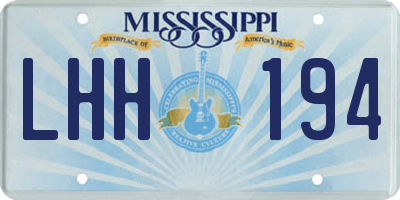MS license plate LHH194