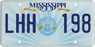 MS license plate LHH198