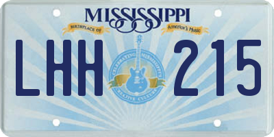 MS license plate LHH215