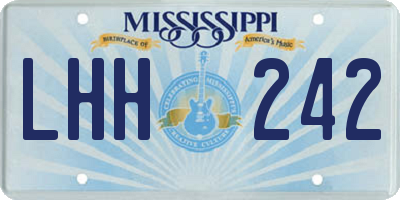 MS license plate LHH242