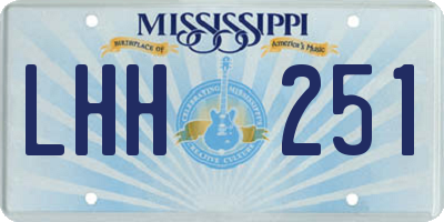 MS license plate LHH251