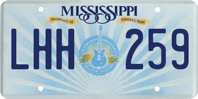 MS license plate LHH259