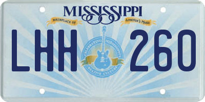 MS license plate LHH260