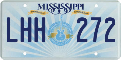 MS license plate LHH272