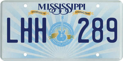 MS license plate LHH289