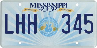 MS license plate LHH345