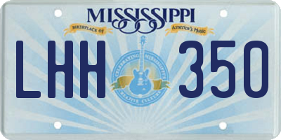 MS license plate LHH350