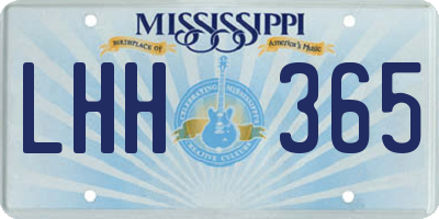 MS license plate LHH365