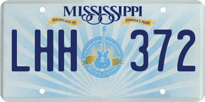 MS license plate LHH372