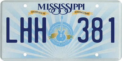 MS license plate LHH381