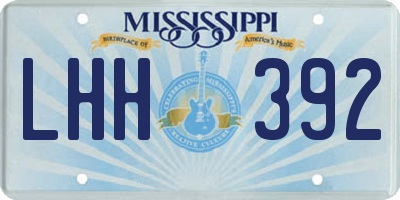 MS license plate LHH392