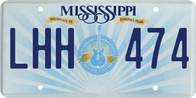 MS license plate LHH474