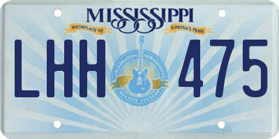 MS license plate LHH475