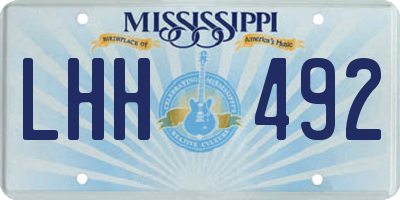 MS license plate LHH492