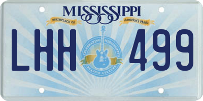 MS license plate LHH499