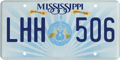 MS license plate LHH506