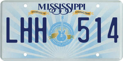 MS license plate LHH514