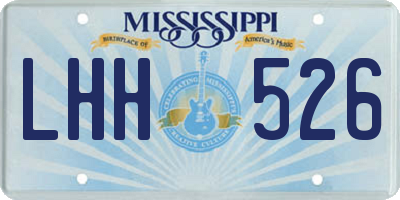 MS license plate LHH526