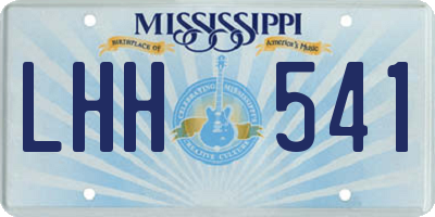 MS license plate LHH541