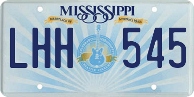 MS license plate LHH545