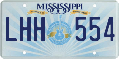 MS license plate LHH554