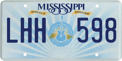 MS license plate LHH598
