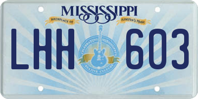 MS license plate LHH603