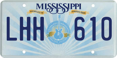 MS license plate LHH610