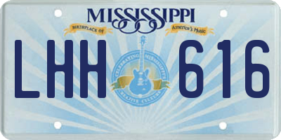 MS license plate LHH616