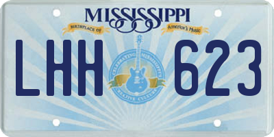 MS license plate LHH623