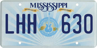 MS license plate LHH630