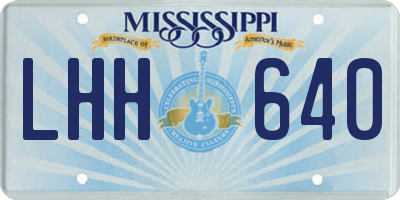 MS license plate LHH640