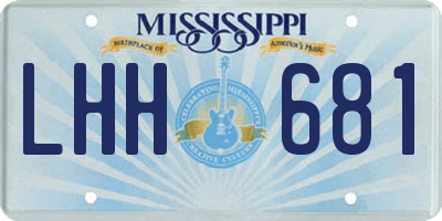MS license plate LHH681