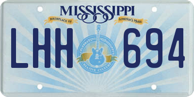 MS license plate LHH694